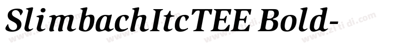 SlimbachItcTEE Bold字体转换